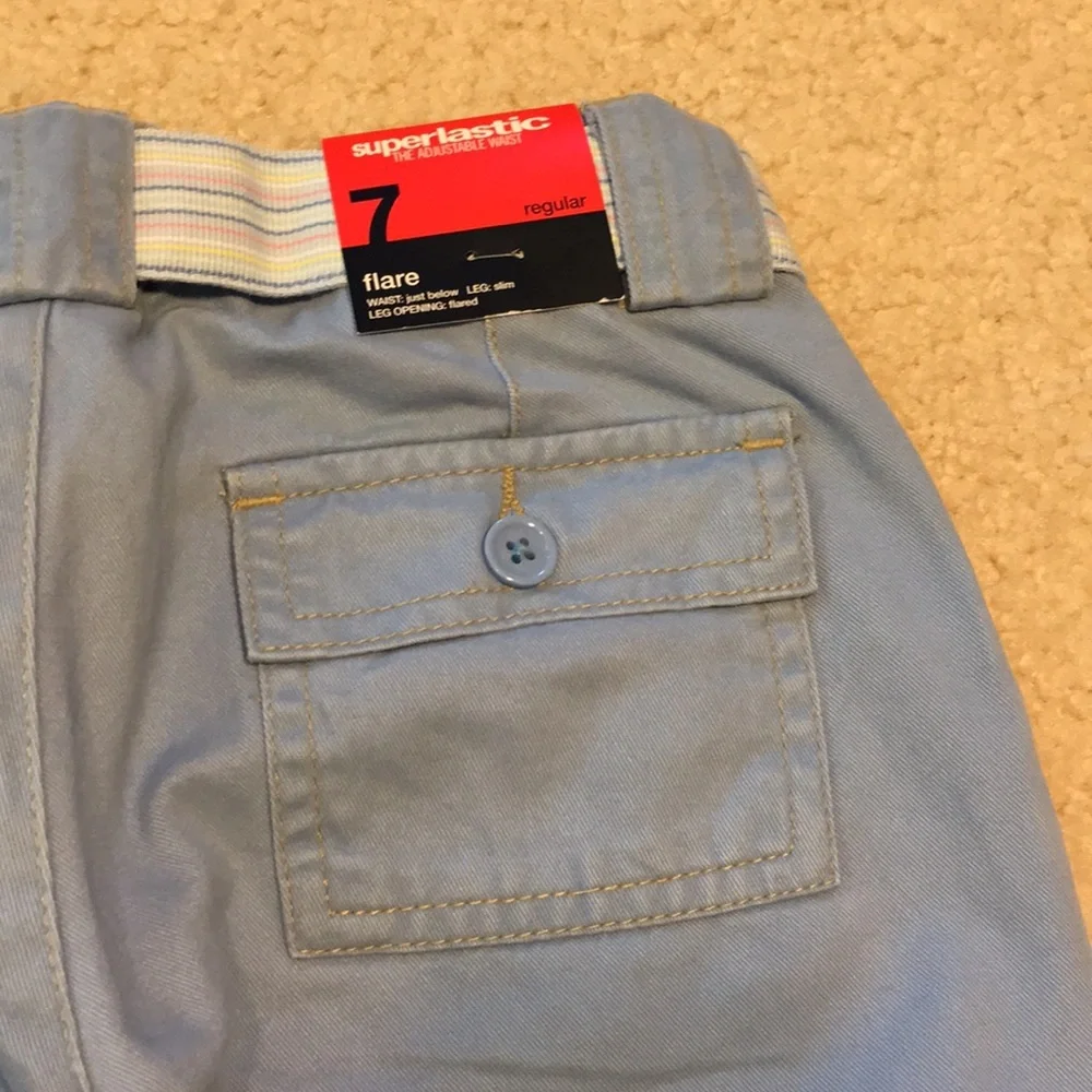 NWT GAP blue flare pants size 7